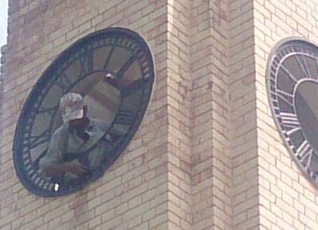 Dring Stadium Clock Tower dail repairing